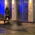Požar u Čačku: Izgoreo motor parkiran ispred kafića, obližnja sigurnosna kamera polomljena (foto)