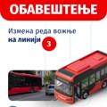JKP Šumadija najavljuje izmenu reda vožnje na liniji 3 od 19. oktobra