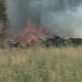 Požar kod Mužljanskog mosta u Zrenjaninu: Gore trava i nisko rastinje