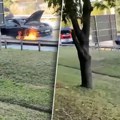 Zapalio se automobil na auto-putu u Beogradu: Niko nije povređen