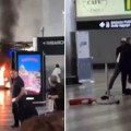 Zapalio kante, razbijao ekrane čekićem, pa napao osoblje: Drama na aerodromu u Milanu, uhapšen muškarac