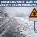 Zimski uslovi širom Srbije: vlažni kolovozi, raskvašen sneg do 5 cm, moguća poledica