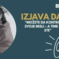 Izjava dana: „Možete da kontrolišete svoje misli – a time i to ko ste“