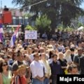 Srbi protestovali u Severnoj Mitrovici zbog najave otvaranja mosta na Ibru