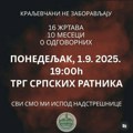 Kraljevo ne zaboravlja – večeras u 19 sati