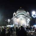 Liturgija i doček Srpske nove godine ispred Hrama Svetog Save