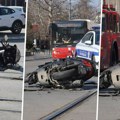 Tri jezive slike sa mesta stravičnog udesa u Beogradu: Motoristi od siline udara odletela kaciga sa glave