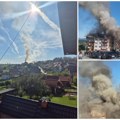 Stravičan požar u Vlasenici! Zastrašujući snimak, zgrade u plamenu, potkrovlja gore! Nad gradom se nadvio gusti dim…