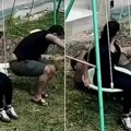 Žena Darka Lazića objavila snimak sa sigurnosnih kamera: Zabeležile hit scenu u Brestaču, Darko pao s ljuljaške (video)
