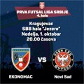 Veceras derbi Prve futsal lige Srbije ekonomac : Novi SAD