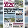 „Nova“ piše: Kojih pet projekata će koštati Beograd 219 miliona evra