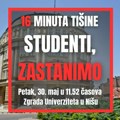 Univerzitet u Nišu: Studenti pozvali građane na protest povodom uvođenja onlajn nastave i odluke o smanjenju budžetskog…