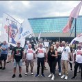 Čačani i Užičani stigli pred Sava centar i krenuli ka Slaviji