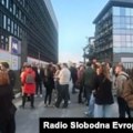 Protest novinara N1 u Beogradu zbog smene programskog direktora