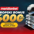 Evropski bonus za sve novajlije: Meridian časti 4.000 dinara BEZ DEPOZITA!