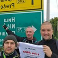 Hod humanosti za decu leptire Trojica policajaca na putu ka Hilandaru prolaze kroz Severnu Makedoniju