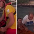 Porodica skočila u more bežeći od požara: Stravičan snimak iz Grčke, spas stigao u poslednji čas (Video)