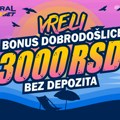 AdmiralBet-ov BONUS DOBRODOŠLICE gori celog leta: Podigli smo igru na viši nivo, sada iznosi vrelih 3.000 dinara!