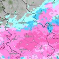 RHMZ izdao upozorenje na sneg: Pogledajte kretanje ledene mase iz sata u sat i kada stiže u Beograd (Mapa)