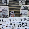 Protest ispred Apelacionog suda zbog presude za ubistvo Slavka Ćuruvije: "Ubili ste pravdu, ali istina živi"