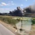 Veliki požar u hladnjači „Fortis“ na ulazu u Bojnik – VIDEO