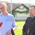 Predsednik Vučić u poseti Hramu rođenja Presvete Bogorodice u Bugojnu