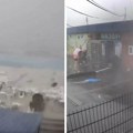 Kao da je cunami protutnjao kroz Požarevac! Isplivali snimci, vetar nosio vodu iz bazena, grad razoren (Video)