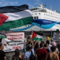 Propalestinski protest u Grčkoj: Demonstranti dočekali izraelski kruzer