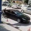 Snimljeno ubistvo na pumpi: Užas u Solunu: Pokušao da udari vozača lancem, ovaj ga upucao iz automobila (foto)
