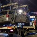 Policija izvukla "pežo" i telo nastradalog: Prednji deo automobila potpuno uništen