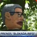 Blokaderi napravili morbidnu maketu - dinstanje Vučićeve odrubljene glave