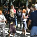 Protest podrške studentu Bogdanu Jovičiću ispred Osnovnog suda u Novom Sadu