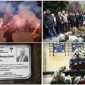 (Foto) Sahrana Vladimira Vuletića: Partizanova zastava na kovčegu, grobari upalili baklje, stigla i Bojana Belivuk