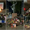 Dirljive scene iz Podgorice: Ljudi se okupljaju kod spomenika Vladimiru Visockom i pale sveće za Alekseja Navaljnog FOTO