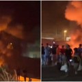 Desetine ljudi bežale pred plamenom Vatreni pakao u migrantskom kampu! Uništena 42 šatora u Seuti (video)