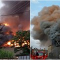 (Video) Ogroman požar u Srbobranu Gust dim kulja, vatra guta mlin sve vatrogasne ekipe na terenu