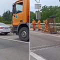 Petoro povređenih u nesreći na auto-putu za Beograd: Kombi se zakucao u vozilo putara (video)