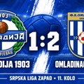 Šumadija 1903 ostala bez bodova protiv Omladinca