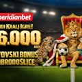 BUDI KRALJ IGRE – Meridian te nagrađuje lavovskim bonusom do 26.000 dinara!