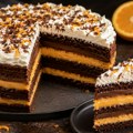 Torta od pomorandže i tamne čokolade bez jaja — recept sa tri lagane kore i dvostrukim kremom