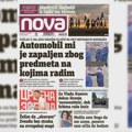 "Nova" piše: "Automobil mi je zapaljen zbog predmeta na kojima radim"