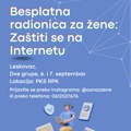 Besplatne radionice za žene 6. i 7. septembra u Leskovcu