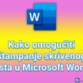 Kako omogućiti štampanje skrivenog teksta u Microsoft Word-u