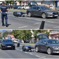 (Foto) skretao gde se ne sme Automobilom pokupio motociklistu u centru Novog Sada