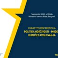 Konferencija "politika održivosti – MODEL BUDUĆEG poslovanja": Prijavite se za učešće