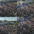 Nestvaran prizor: Veliki broj građana okupio se na Trg kralja Milana; Narod čeka obraćanje Vučića FOTO