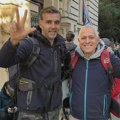 Savo Manojlović i vojni pilot u penziji Saša Bošković pešačiće sa studentima od Valjeva do Beograda