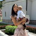 Katarina Živković krstila sina: Eksluzivne fotke iz manastira, mama sija od sreće, a sin u narodnoj nošnji