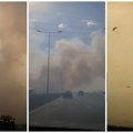 (Video) Opet paljenje strnjike pravi ozbiljne probleme! Gust dim izazvao lančani sudar na auto-putu kod Rume