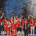 Slavlje košarkaša Crvene zvezde nakon titule u Kupu (VIDEO)